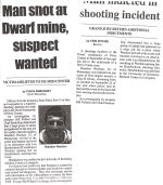 Man Shot At Dwarf Mine, Suspect Wanted
