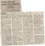 Wooton Files Suit Against City Of Hazard